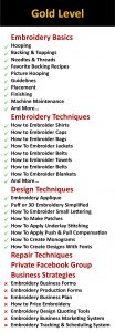 The Embroidery Coach Gold Level Sign up