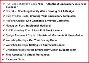Embroidery Business Academy Bonuses